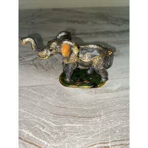 Cherished Treasures Jeweled Collection Elephant Hinged Box‎